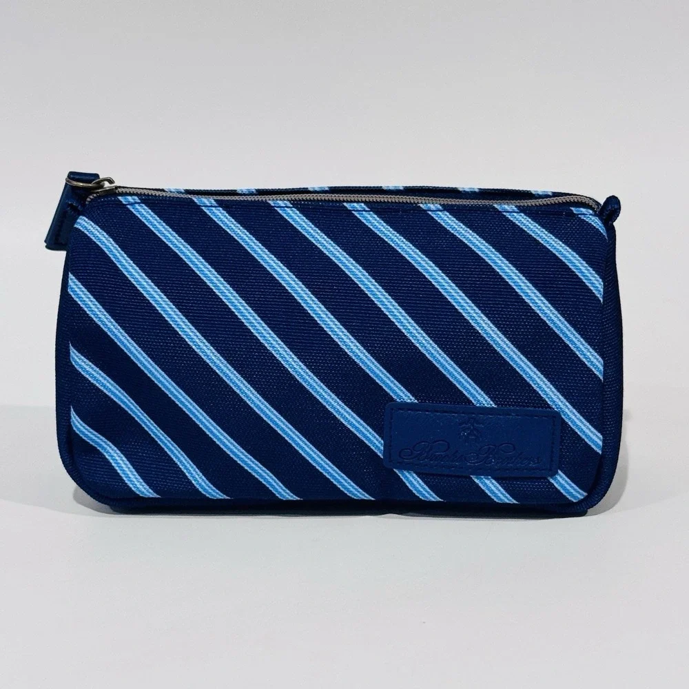United Airlines‎ X Brooks Brothers Blue Striped Men's Shaving Travel Bag NWOT